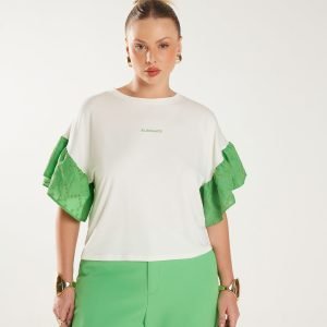 TSHIRT COM MANGAS BABADOS