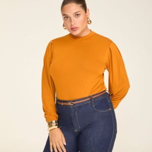 Blusa Manga Longa Pregas