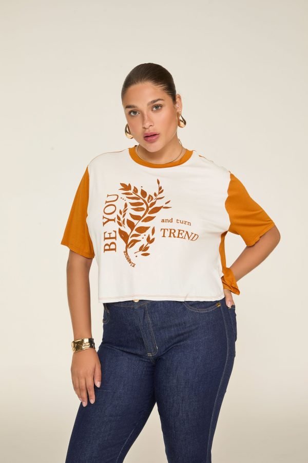 Tshirt estampada bicolor