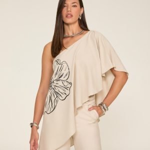 Blusa Assimétrica Estampa Local