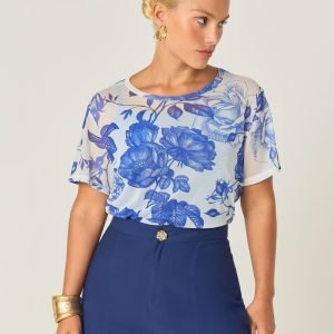 T-Shirt Tule Estampada