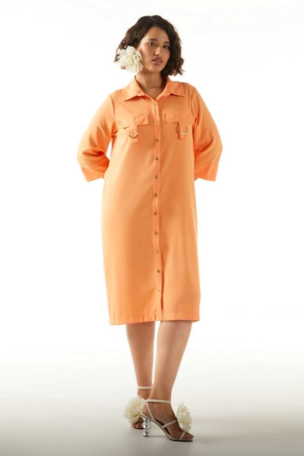 VESTIDO CHEMISE MANGAS 7/8