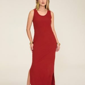 Vestido midi esportivo canelado