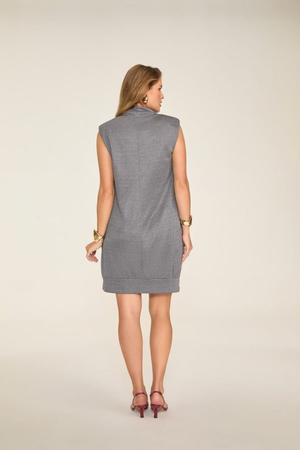 Vestido Ombreira Gola Alta - Image 3
