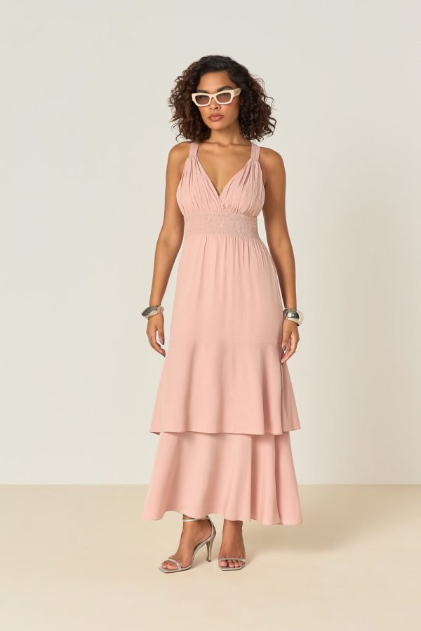 Vestido Longo Babados