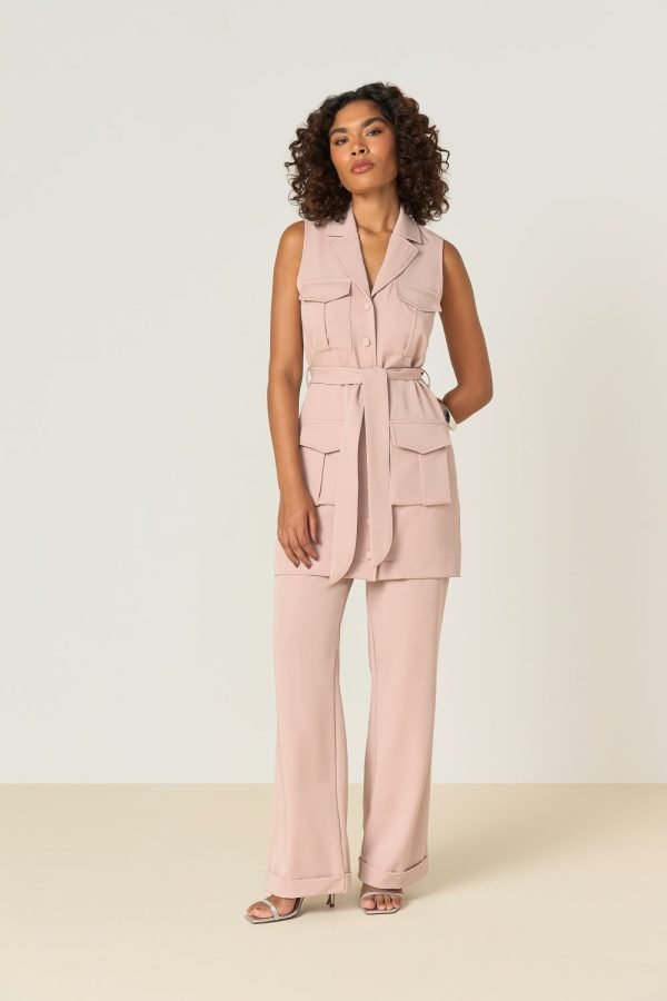 Vestido Colete Bolsos