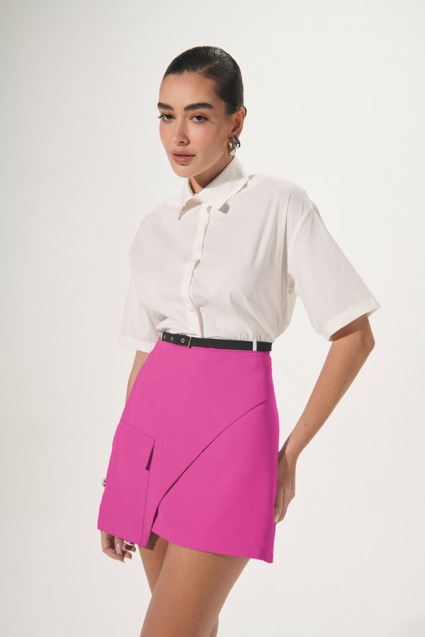 Camisa Cropped Manga Longa Faixa Barra