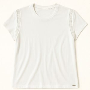 Blusa Detalhes Entremeio Ombros