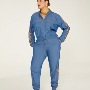Calça Jeans Jogging Gorgurão Lateral