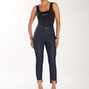 Calça Jeans Skinny Cropped Tecnologia Comprime Abdômen