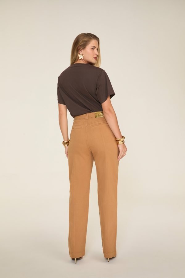 Calça Jeans Wide Leg Friso Cintura Alta - Image 3