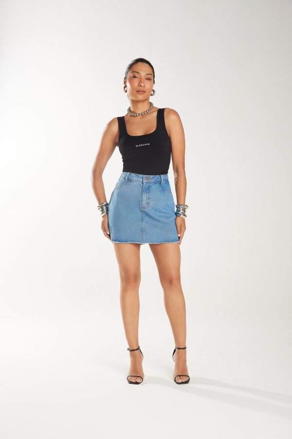 Saia Jeans Barra Desfiada - Image 4