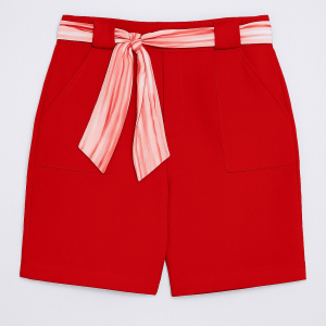 Bermuda Bolso Sobreposto Lenço Estampado