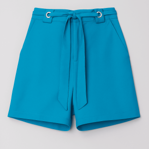 SHORTS COM BOLSO FRONTAL E LENÇO ESTAMPADO