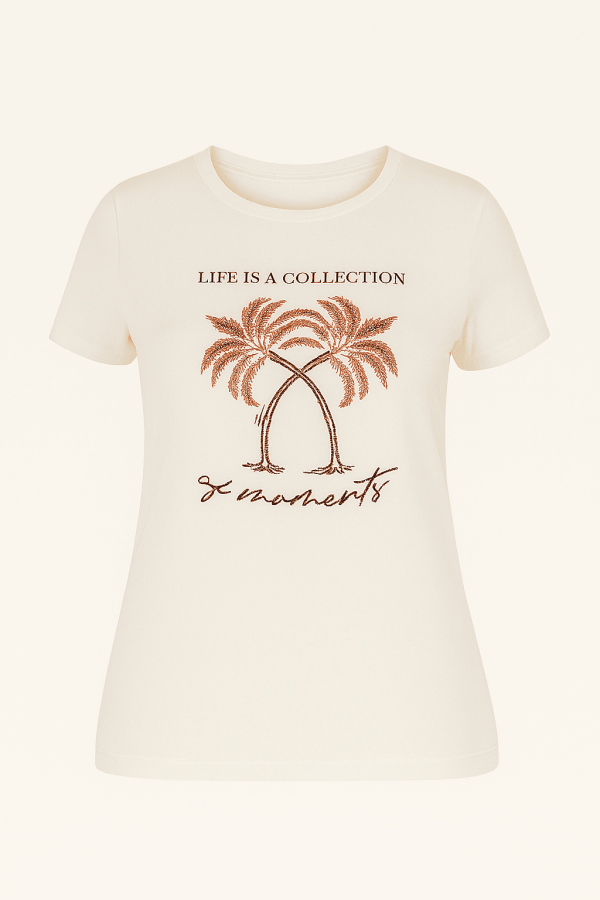 T-Shirt 100% Algodão Bordada - Image 3