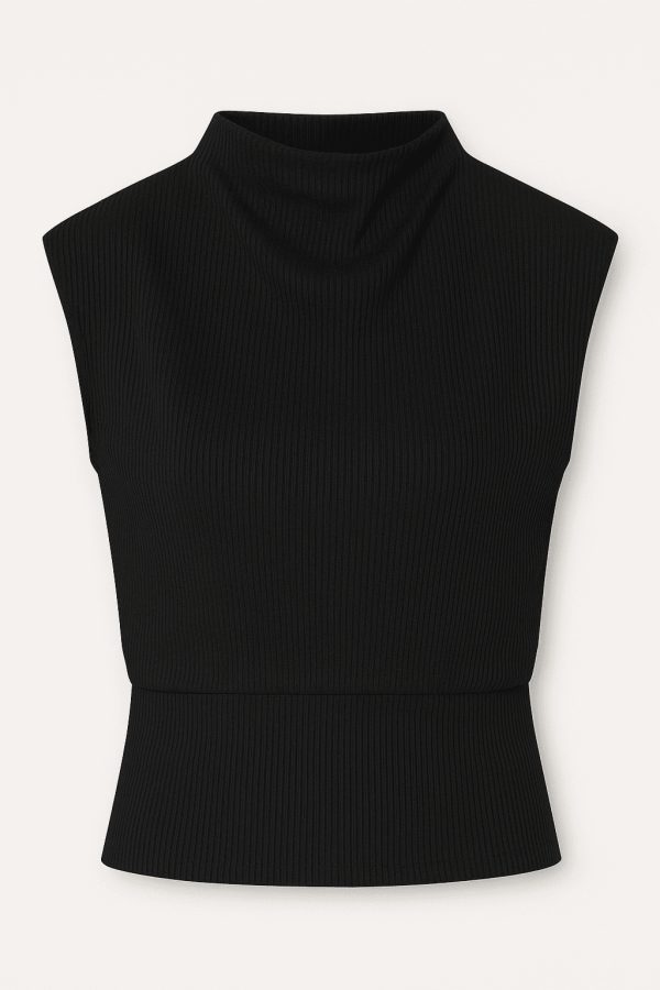 Blusa Ombreira Gola Alta