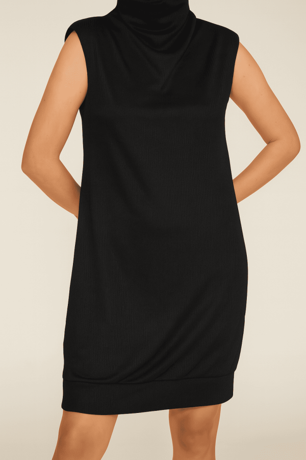 Vestido Ombreira Gola Alta - Image 2