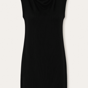 Vestido Ombreira Gola Alta
