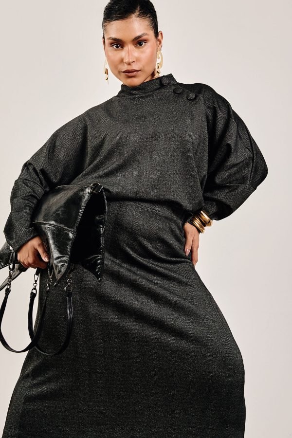 Saia Midi Evasê Tweed - Image 4